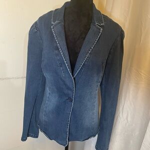 Nina Leonard Dark Blue Jean Jacket